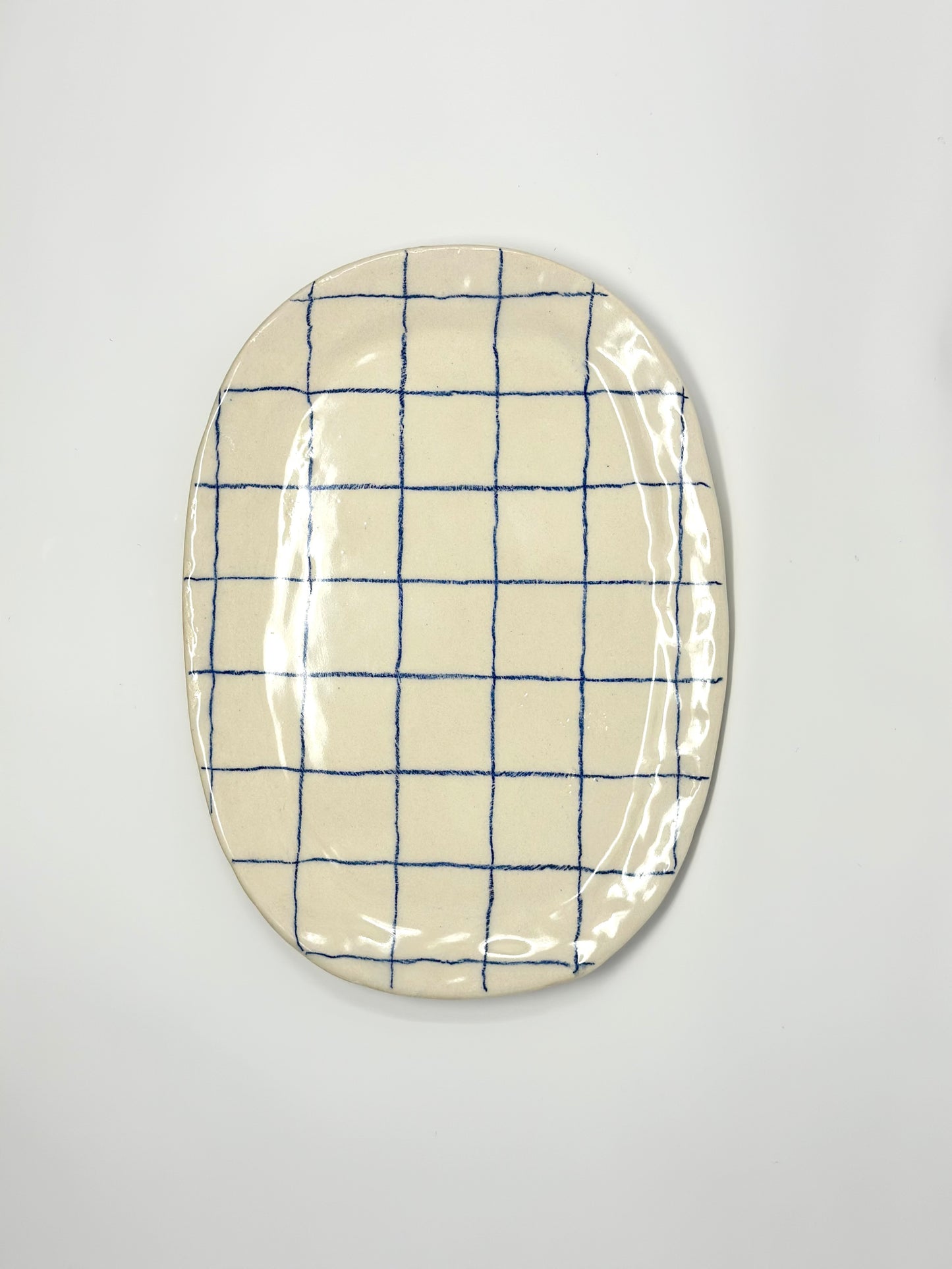 oval grid small platter