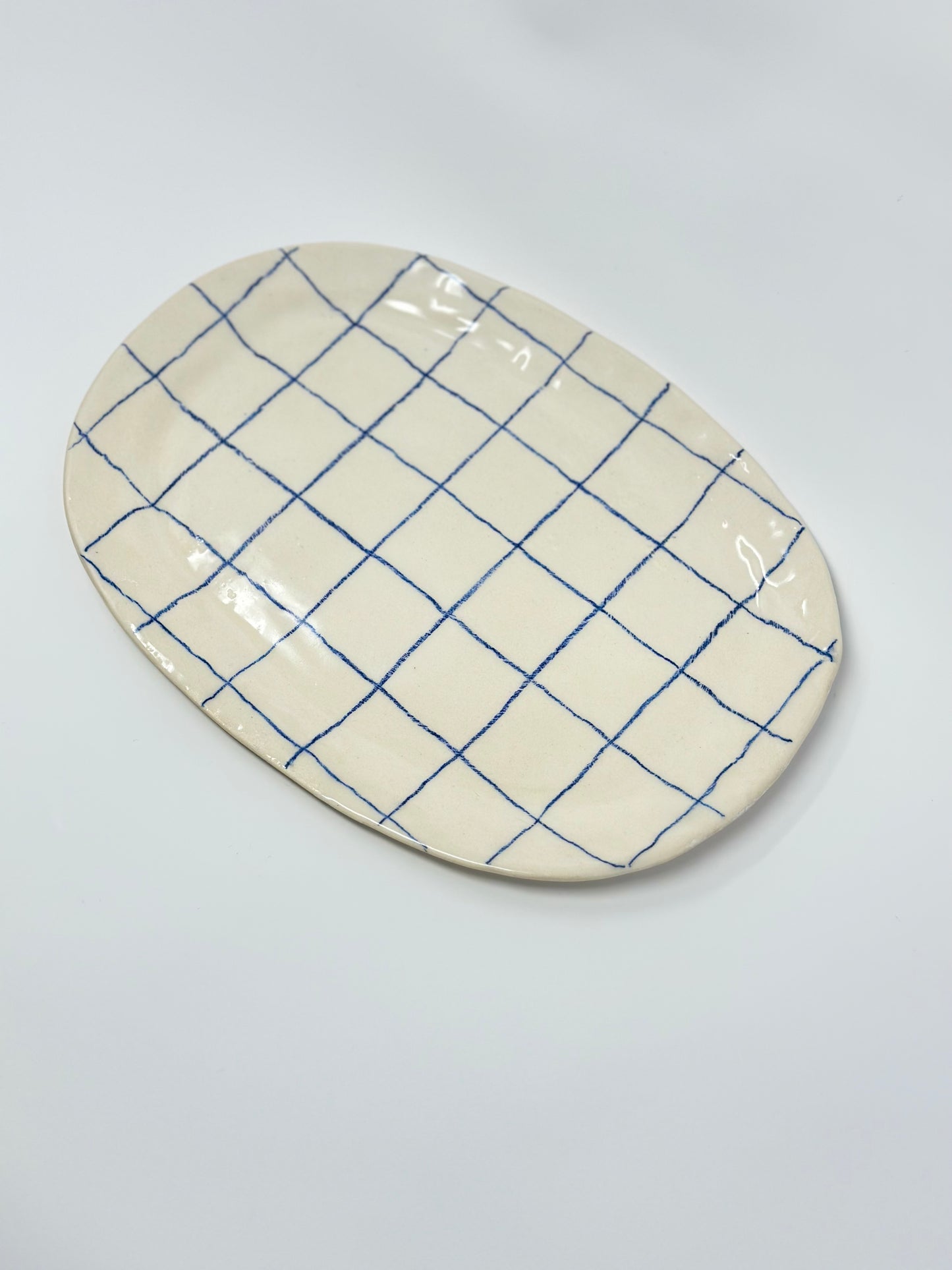 oval grid small platter