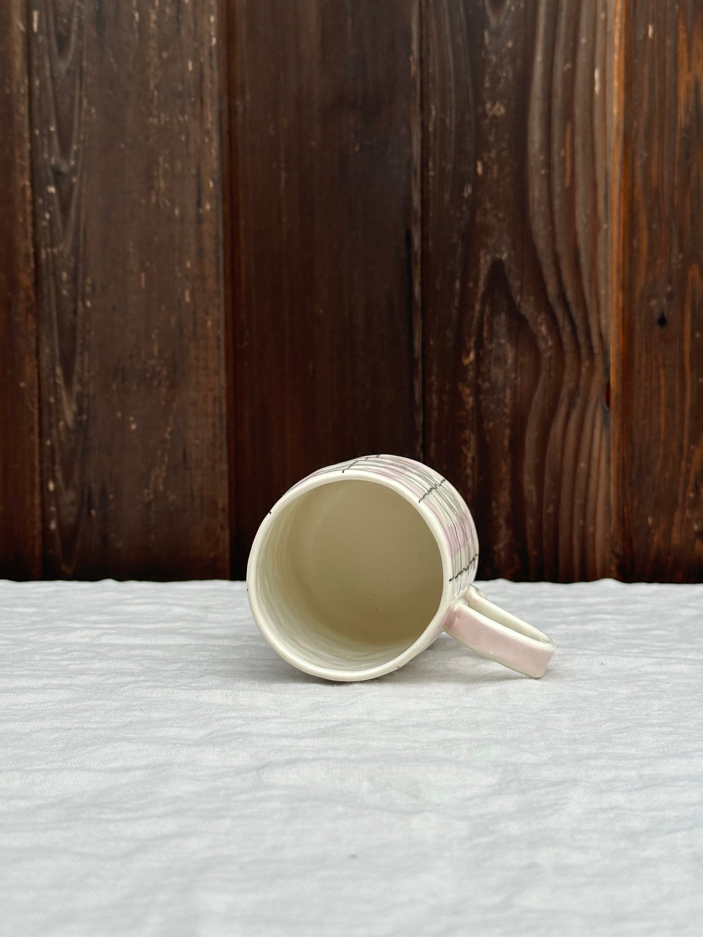 lilac and pencil plaid tall mug